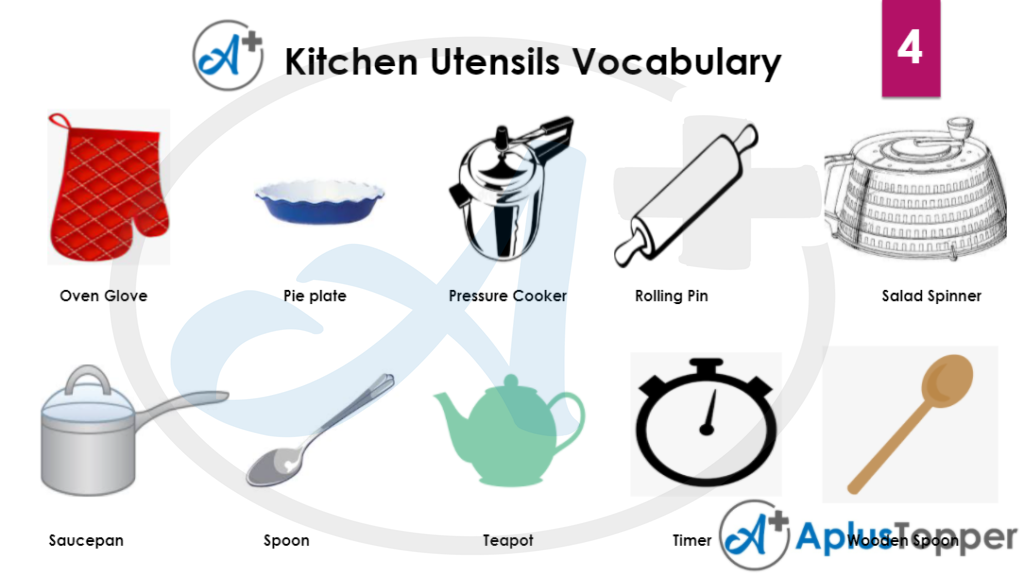 Kitchen Utensils Vocabulary English 4