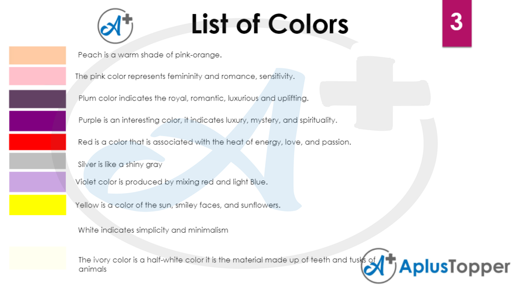 List of Colors 3