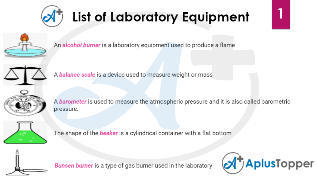 List of Laboratory equipment 1