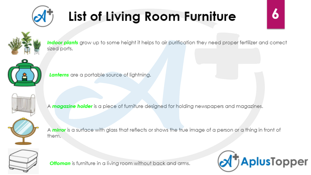 List of living room furniture 6