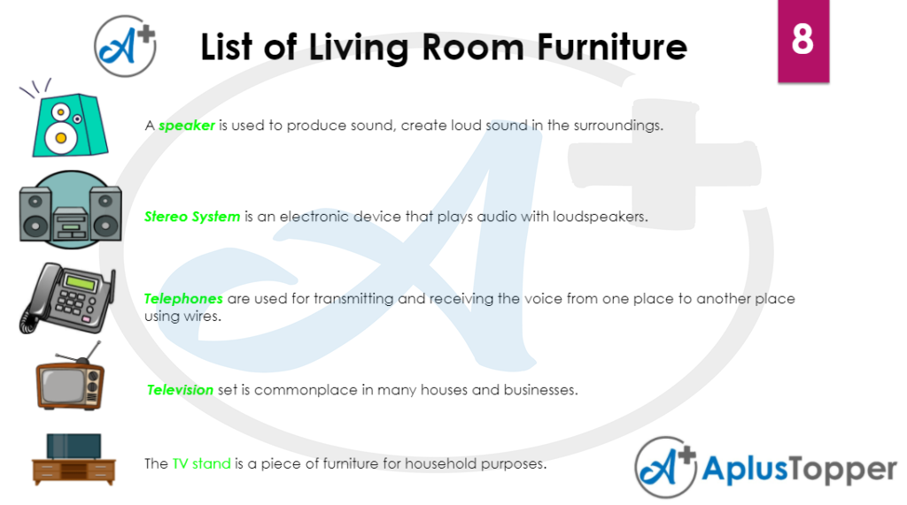 List of living room furniture 7