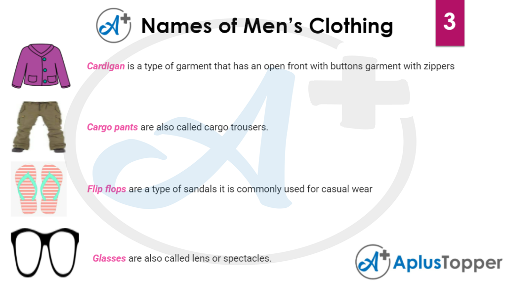 List of mens clothing 3