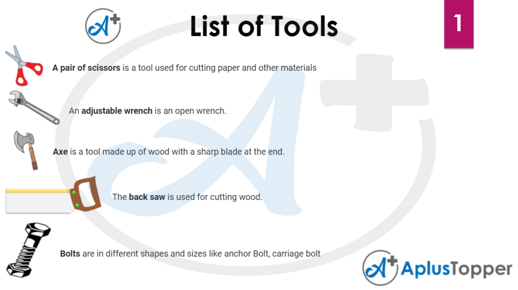 List of tools 1