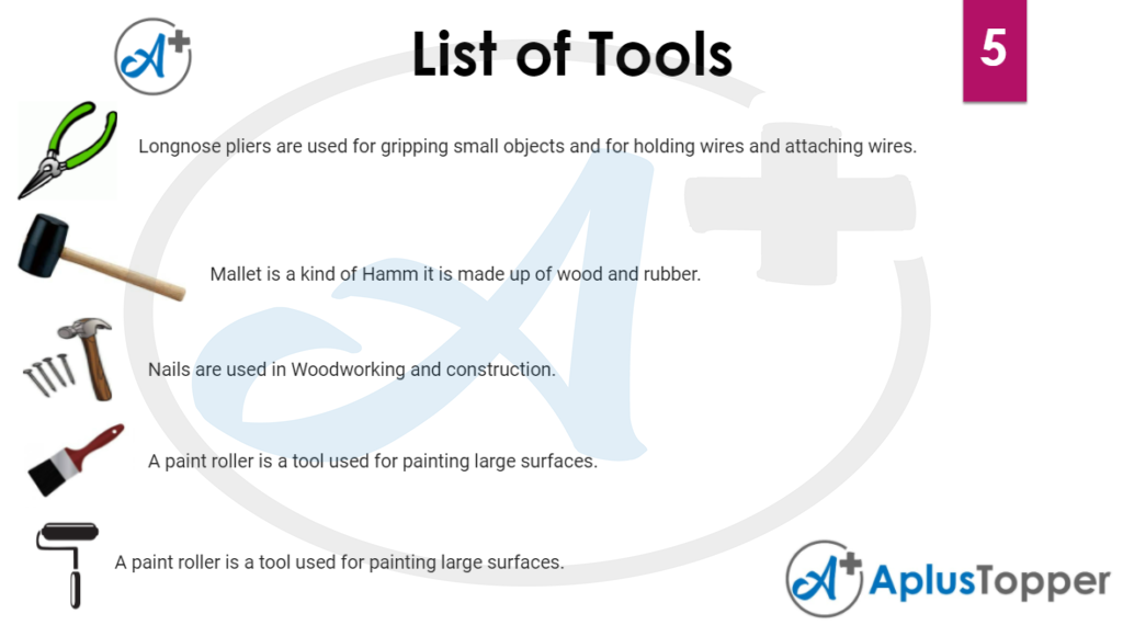 List of tools 5