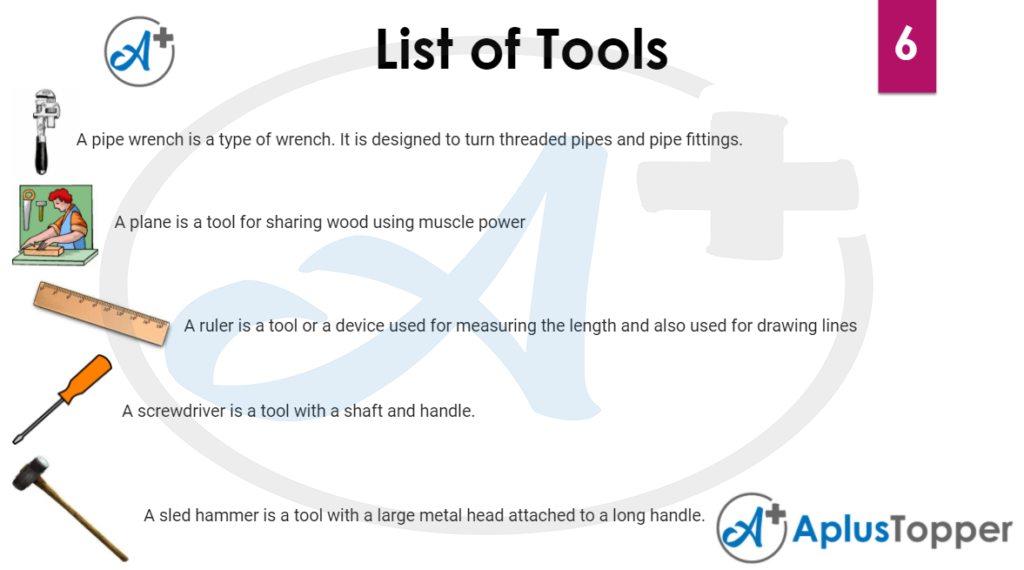 List of tools 6