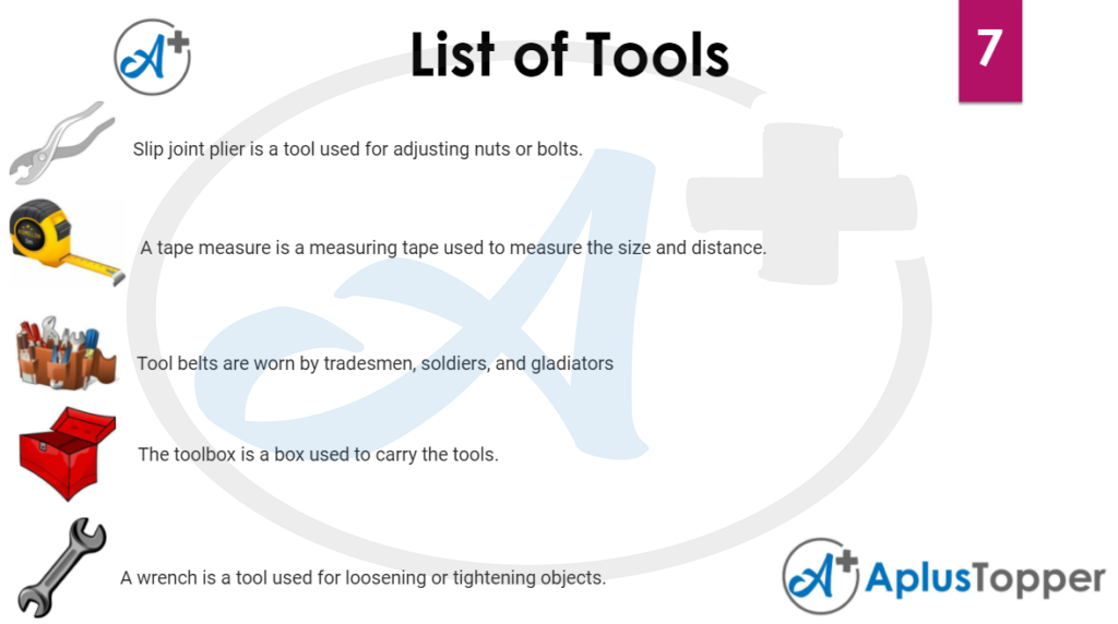 List of tools 7