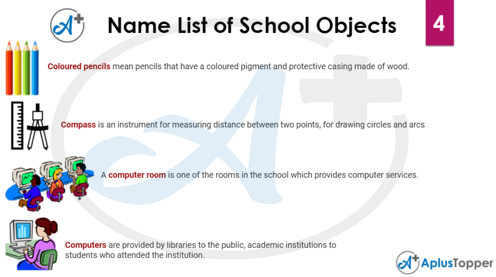 Name List of School Objects 4