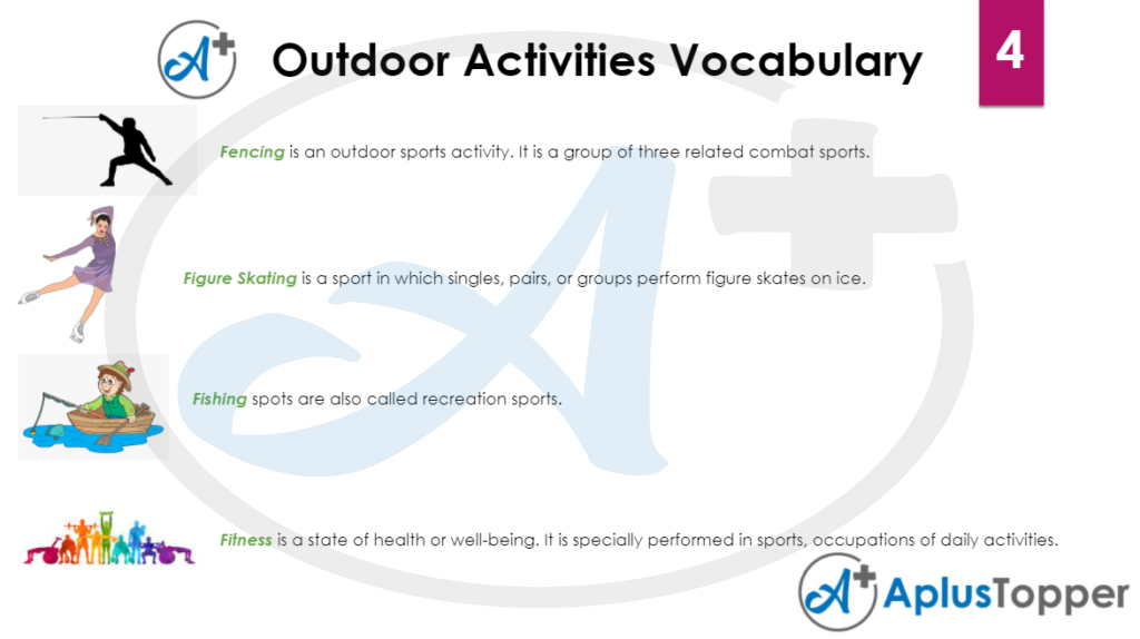Outdoor Activities Vocabulary 4