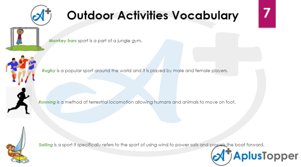 Outdoor Activities Vocabulary 7