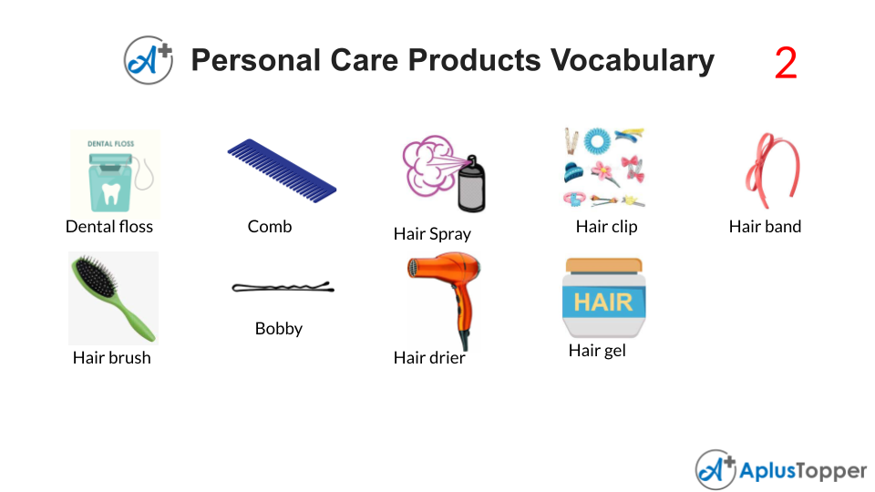 Personal Care Products Vocabulary With Images