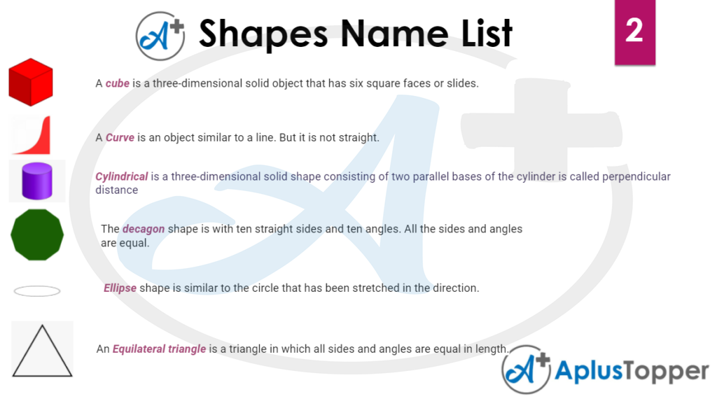 Shapes Name List 2