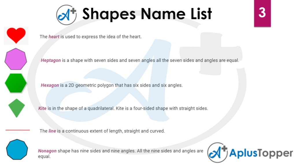 Shapes Name List 3