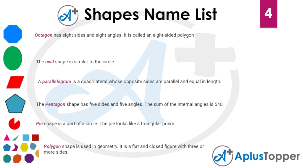 Shapes Name List 4