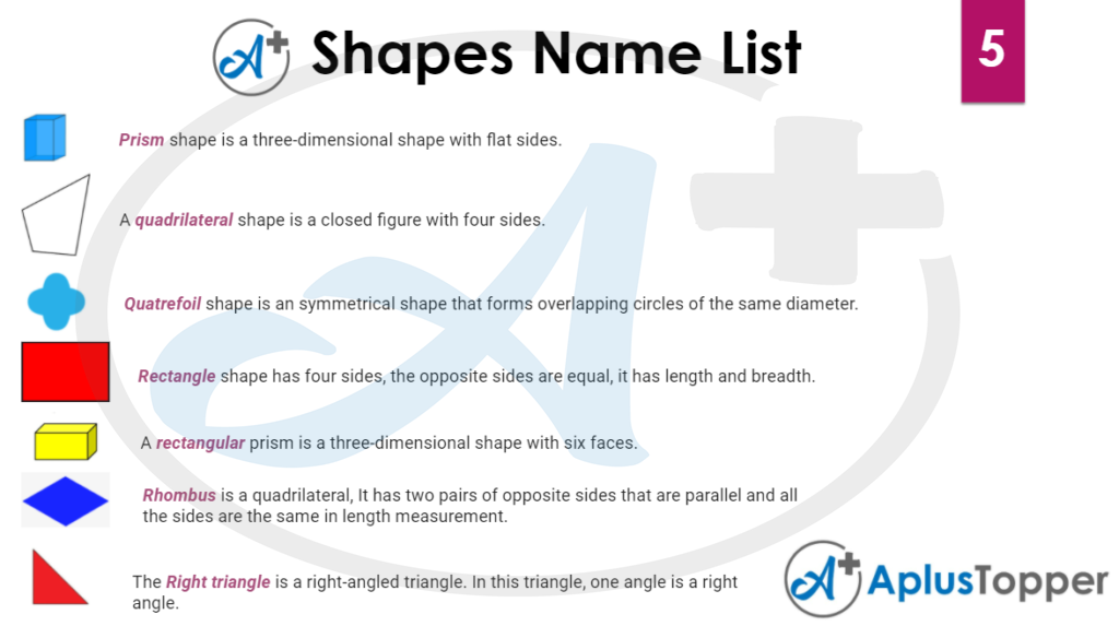 Shapes Name List 5