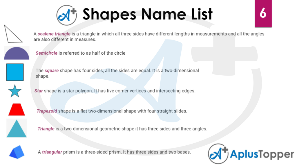 Shapes Name List 6