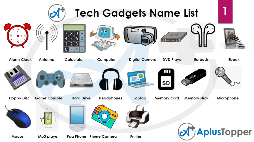 Tech Gadgets Name list 1