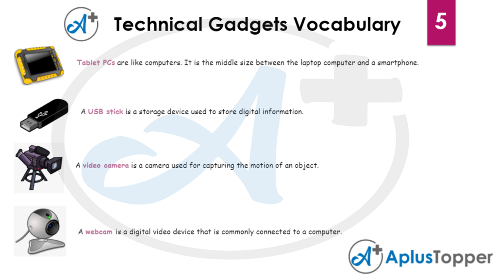 Technical Gadgets Vocabulary 5