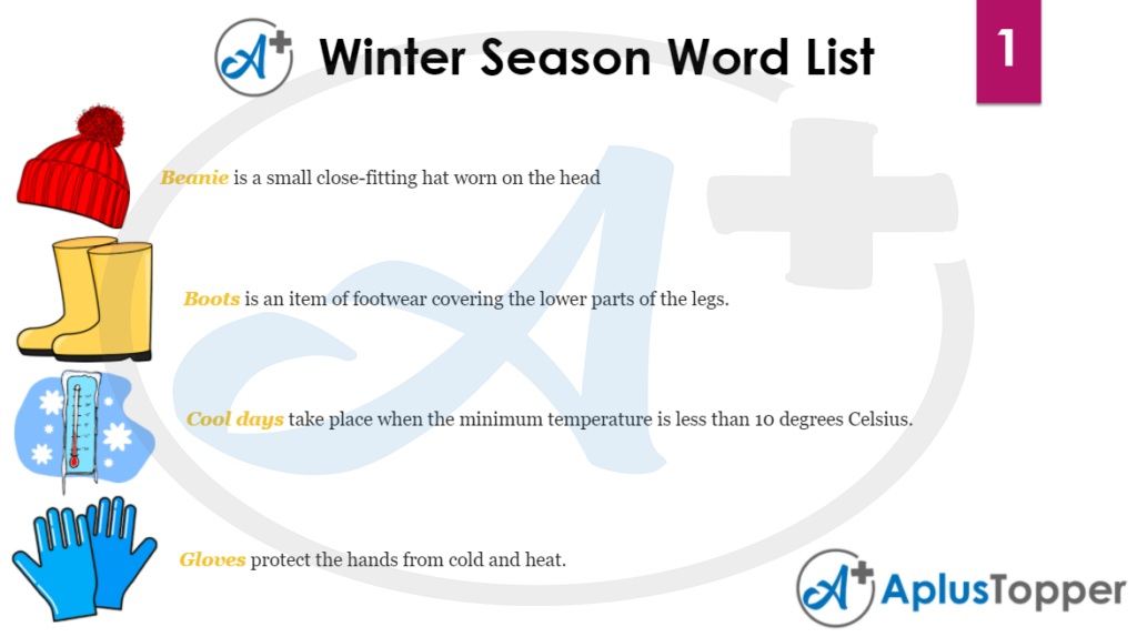 Winter Season Word List 1