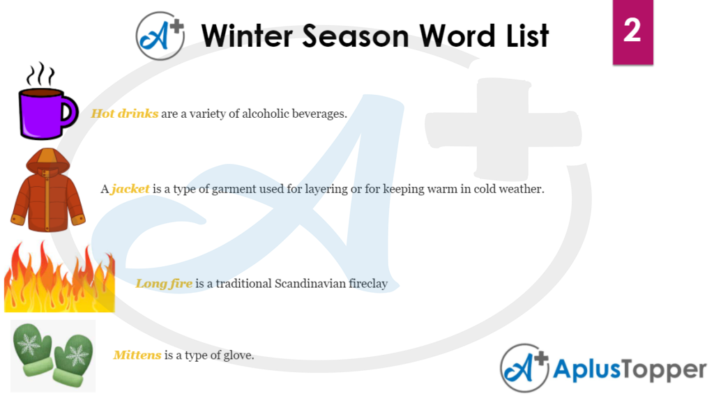 Winter Season Word List 2