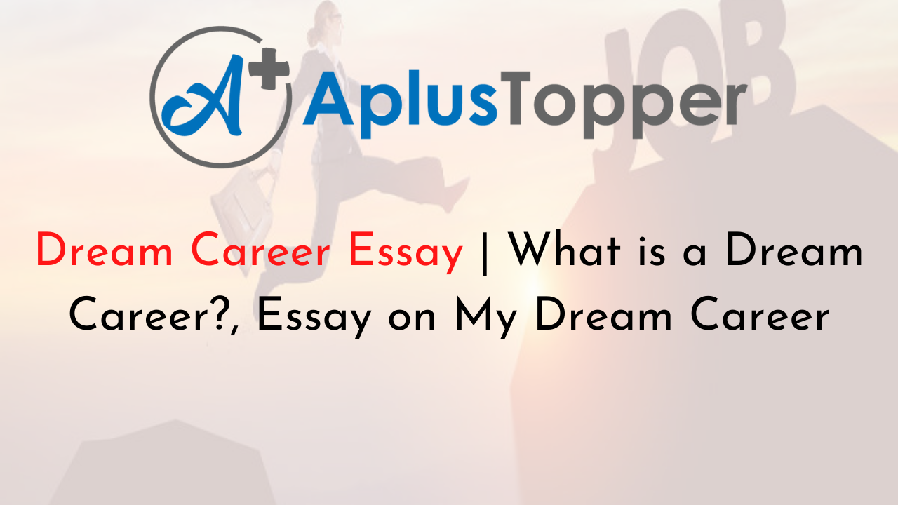 essay sample on my dream career