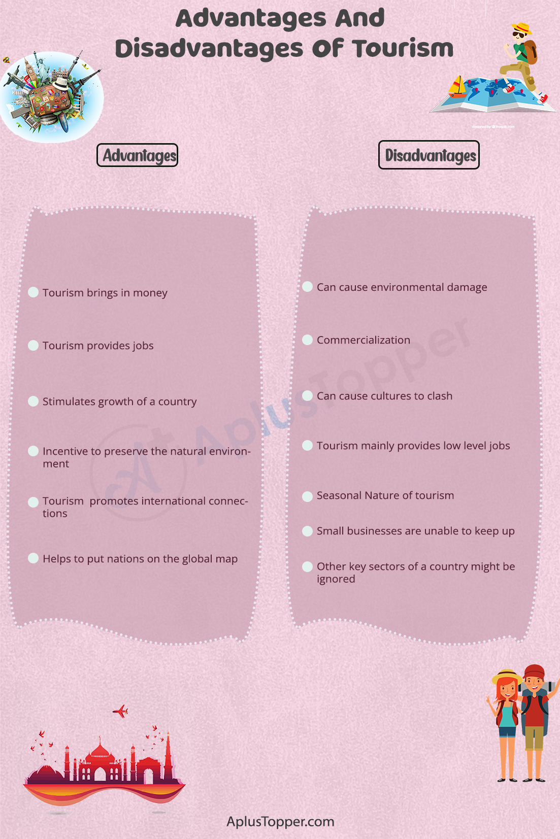 tourist in advantages and disadvantages