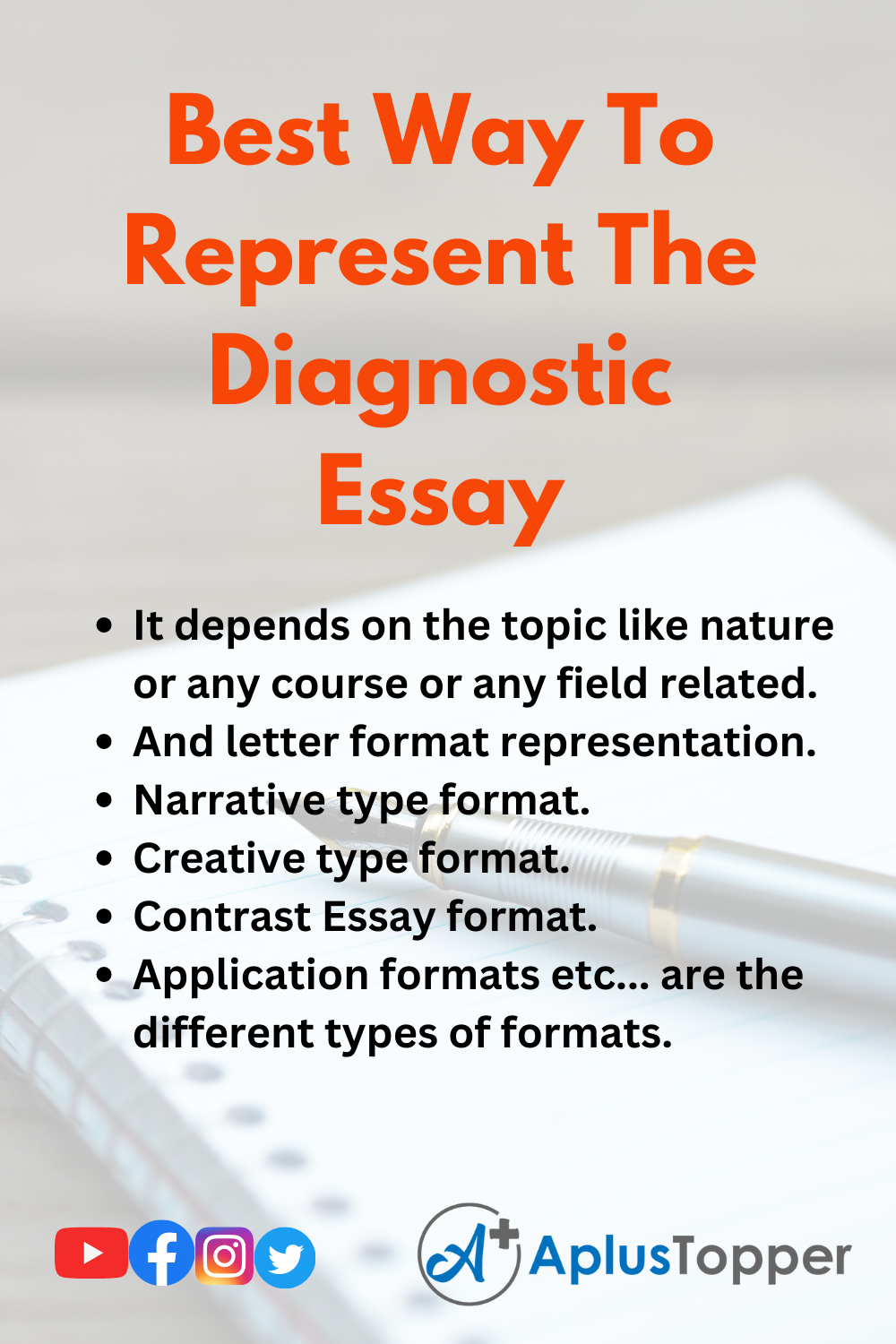 Best Way To Represent The Diagnostic Essay