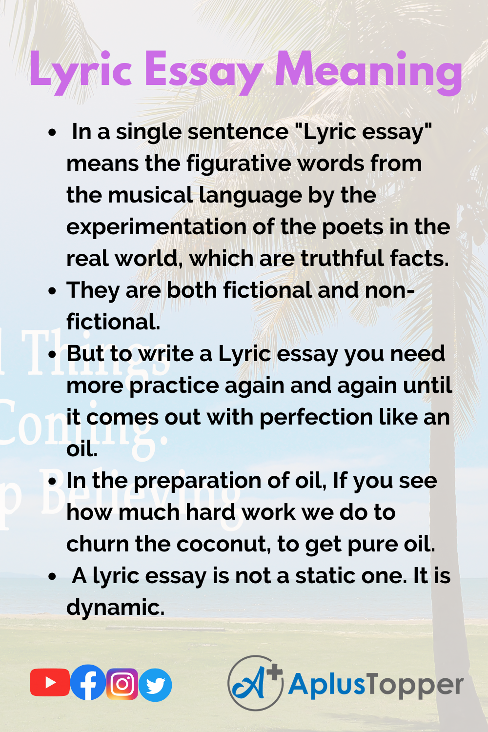 Lyric Essay Meaning