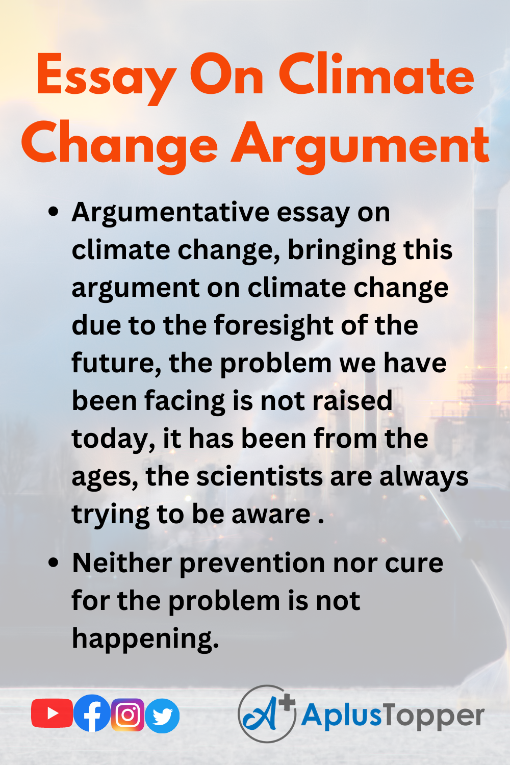 climate argumentative essay