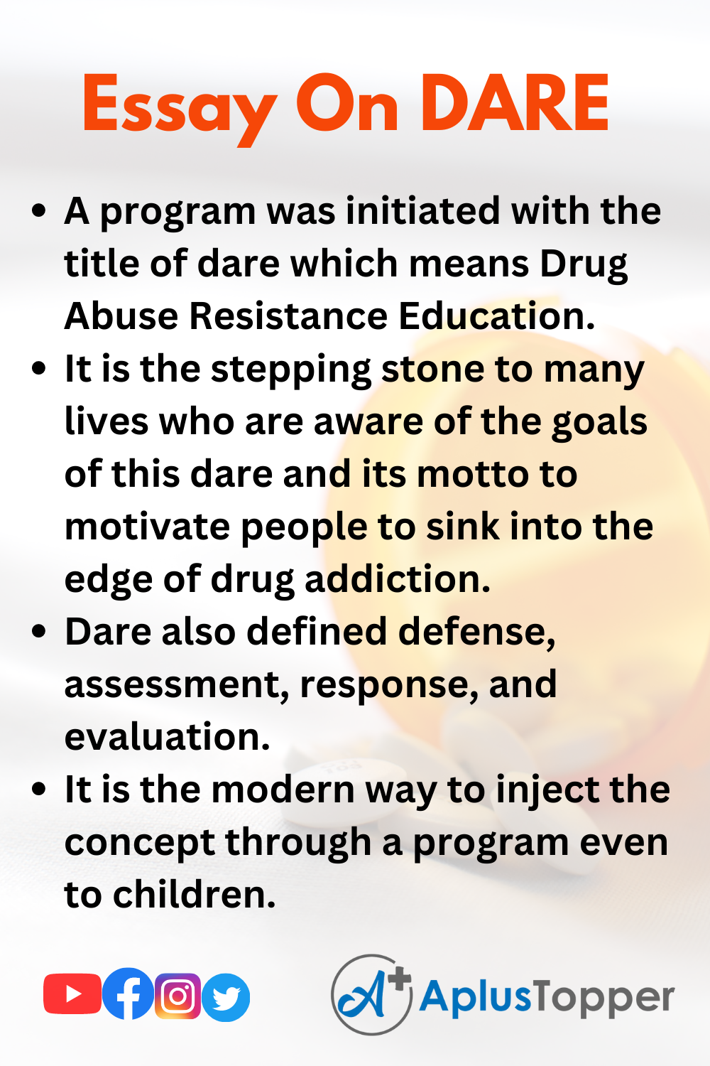 dare drug abuse resistance education essay