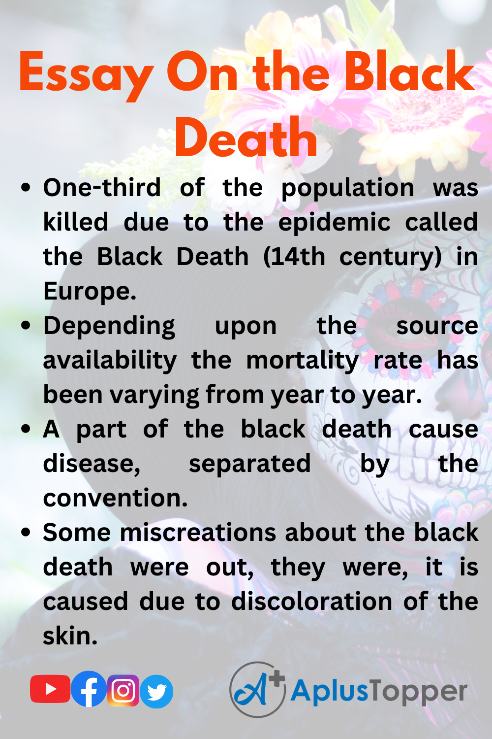 write an essay on black death