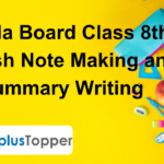 Kerala Board Class 8th English Note Making and Summary Writing