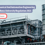 B.E. Mechanical And Automation Engineering Syllabus Anna University Regulation 2021