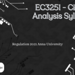 EC3251 - Circuit Analysis Syllabus